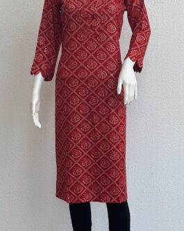 Bandhani kurta – Red